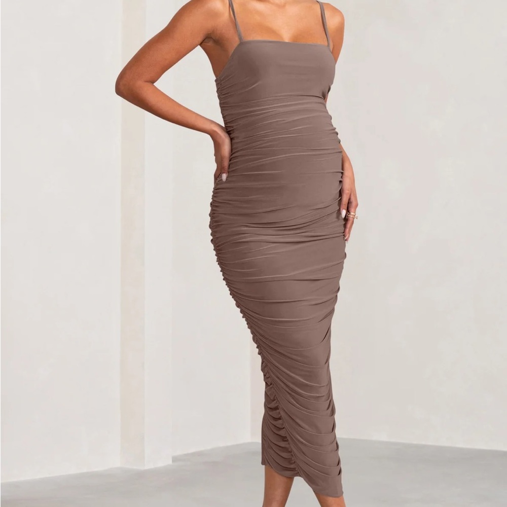 maternity dress brown worn once